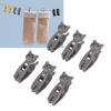 6Pcs Clothes Pins,Cartoon Cat Sealing Chip Clips,Cute Cat Clothespin Chip Clips,Metal Spring Firm Grip Food Bag Snack Clip with Non Slip Strips Handle (Gray) view 4