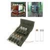 Easnea Glass Spice Jars Bottles Spice Storage Containers with Lids for Outdoor Camping BBQ Hiking Storing Spice,Herbs and Powders - 9pcs Green view 4