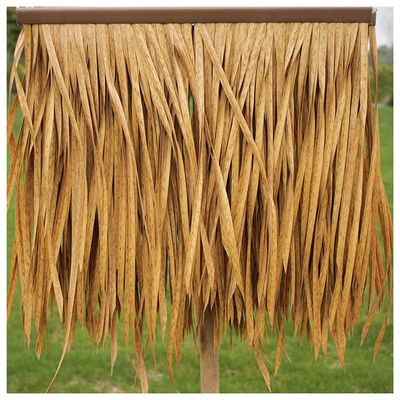 Ashtray-Hu Artificial Straw Palm Thatch Runner Roll, High Density PE Roof Thatch Panels for Tiki Hut Umbrella Cover Party Decoration 50x50cm 19''x19''(Size:2pieces,Color:Yellow)