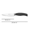 Arcos Forged Kitchen Knife Set 4 Pieces (Paring Knife + Kitchen Knife + Chef's Knife + Bread Knife) Nitrum Stainless Steel. Polypropylene POM Handle. Series Clara. Black Color view 3