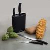 Arcos Forged Kitchen Knife Set 4 Pieces (Paring Knife + Kitchen Knife + Chef's Knife + Bread Knife) Nitrum Stainless Steel. Polypropylene POM Handle. Series Clara. Black Color view 4