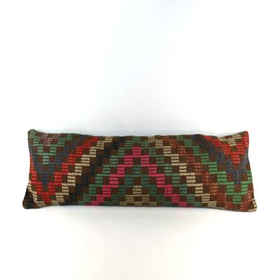 12x48 in Turkish Kilim Pillow Vintage Ethnic Rug Lumbar Home Decorative Handwoven Kilim Cushion Cover 4343
