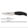 Arcos Forged Kitchen Knife Set 3 Pieces (Paring Knife + Kitchen Knife + Chef's Knife). Stainless Steel Forged Nitrum. Polypropylene POM Handle. Series Clara. Black Color view 2