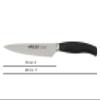 Arcos Forged Kitchen Knife Set 3 Pieces (Paring Knife + Kitchen Knife + Chef's Knife). Stainless Steel Forged Nitrum. Polypropylene POM Handle. Series Clara. Black Color view 3