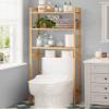 AMBIRD Over The Toilet Storage, 3-Tier Bathroom Organizer Over Toilet with Sturdy Bamboo Shelves,Multifunctional Toilet Shelf,Easy to Assemble and Saver Space, 25 * 10 * 64 Inches (Original Color) view 1