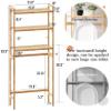 AMBIRD Over The Toilet Storage, 3-Tier Bathroom Organizer Over Toilet with Sturdy Bamboo Shelves,Multifunctional Toilet Shelf,Easy to Assemble and Saver Space, 25 * 10 * 64 Inches (Original Color) view 2