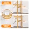 AMBIRD Over The Toilet Storage, 3-Tier Bathroom Organizer Over Toilet with Sturdy Bamboo Shelves,Multifunctional Toilet Shelf,Easy to Assemble and Saver Space, 25 * 10 * 64 Inches (Original Color) view 3