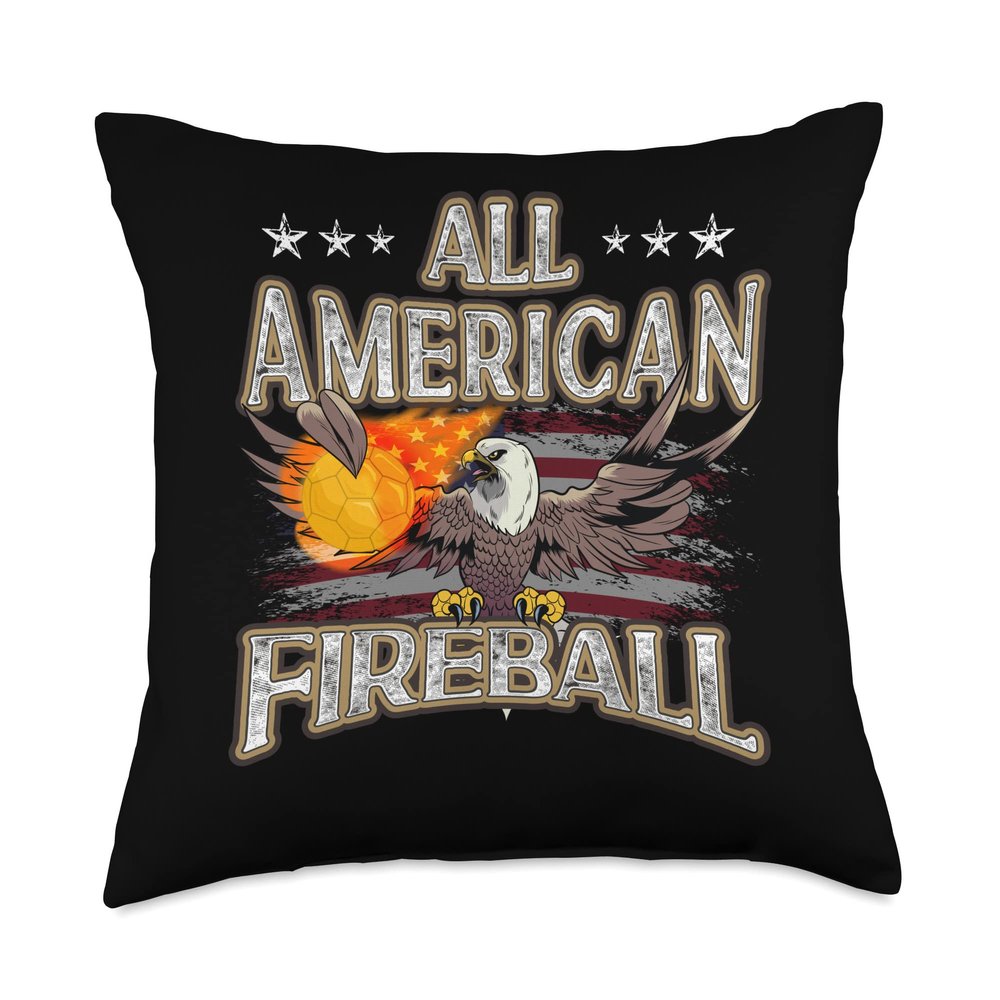 99 Gifts Patriotic Father's Day & July 4th Party All Patriotic Fireball American Flag USA 4th of July Throw Pillow, 18x18, Multicolor