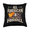 99 Gifts Patriotic Father's Day & July 4th Party All Patriotic Fireball American Flag USA 4th of July Throw Pillow, 18x18, Multicolor view 1