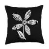 5 Tenets of Taekwondo - White TKD Flower Throw Pillow view 1