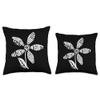 5 Tenets of Taekwondo - White TKD Flower Throw Pillow view 3