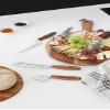 Arcos Cheese Knife set 3 pieces. Nitrum Stainless Steel. Very useful set for irregular pieces of hard cheeses, soft cheeses and creamy cheeses. Handle 100% Ovengkol wood Series Nordika. Color Brown. view 2