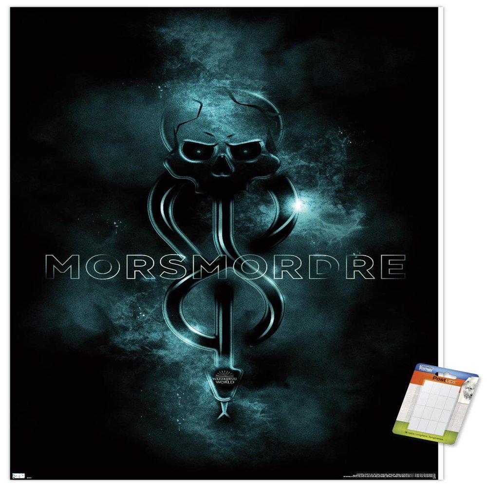 Trends International Harry Potter - Morsmordre Magic Wall Poster, 22.375" x 34", Premium Poster & Mount Bundle