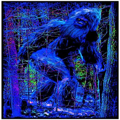 Studio B Bigfoot - Non-Flocked - Blacklight Poster - 24" x 36"
