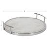 Kate and Laurel Marbury Modern Round Marble Tray; 14 Inch Diameter; Silver; Decorative White Marble Tray for Display and Storage view 2