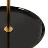 Kate and Laurel Laranya Modern Two Tier Tray; 12 x 12 x 15; Black and Gold; Decorative Round Multi Tiered Tray for Display and Storage view 4
