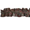 lovemyfabric Small Flowers Allover Print Cotton Curtain Sleeve Topper with Top and Bottom Ruffles/Home Decor Window Treatment (72" Wide x 7" Tall, Black) view 1