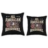 99 Gifts Patriotic Father's Day & July 4th Party All Patriotic Rock N Roll American Flag USA 4th of July Throw Pillow, 18x18, Multicolor view 3