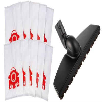 10 Pack Replacement Miele FJM Bags AirClean 3D Efficiency Vacuum Cleaner + 4 Filters + Replacement Miele Parquet Twister. Compatible with Compact C2 Compact C1 Complete C1 S241 S290 S300i S500 S700 S4 S6