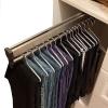 DONGYUE Metal Closet Valet Rod, Pull-Out Adjustable 30cm-60cm Wardrobe Clothes Rail, Heavy Duty Extendable Valet Rod Clothing Mount Top Mount,with Screws (Size : 45cm/17.7in) view 1