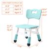 WHY TOYS 4 Piece Kids Chair Set 3 Levels Adjustable Stackable Kids Chairs Ideal for Playrooms, Schools, Daycares and Homes Washable and Easy to Clean Max Weight 220LB(Mint Green4Piece Set) view 2