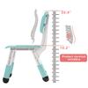 WHY TOYS 4 Piece Kids Chair Set 3 Levels Adjustable Stackable Kids Chairs Ideal for Playrooms, Schools, Daycares and Homes Washable and Easy to Clean Max Weight 220LB(Mint Green4Piece Set) view 4