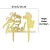 Bride And Groom Silhouette Cake Topper for Wedding To Be Bride & Groom Cake Toppers Customized Last Name & Date Engagement Cake Topper Gold Glitter Acrylic Romantic Cake Top for Engagement Anniversary view 2