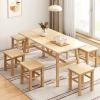 Solid Wood Stool Wooden Small Foot Step Stools Wood Step Stool, Portable Rectangle Bed Stool, Small Step Ladder for Kitchen Bathroom, Foot Rest Stools Under Desk, Strong and Durable for Adults and El view 2