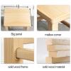 Solid Wood Stool Wooden Small Foot Step Stools Wood Step Stool, Portable Rectangle Bed Stool, Small Step Ladder for Kitchen Bathroom, Foot Rest Stools Under Desk, Strong and Durable for Adults and El view 4