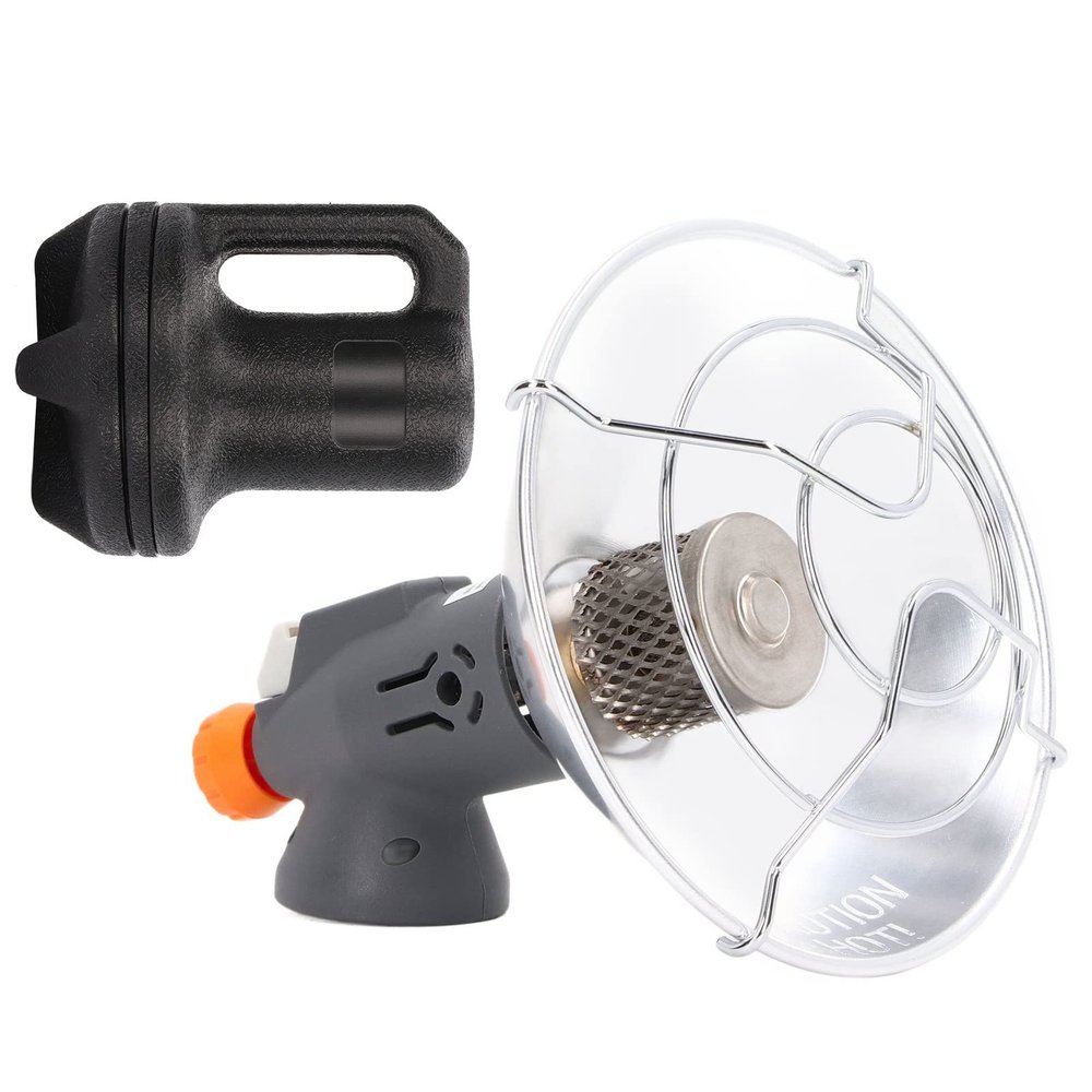 Omabeta Portable Space Heater, Portable Outdoor Heater Strong Heat Power Prevent Burns Fire Adjustable Auxiliary Igniter Butane Camping Stove