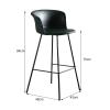 Bar Stools with Back and Gold Metal Leg Set of 2 PU Leather Counter Height Stools, Kitchen Island Chairs High Dining Chairs for Home Bar view 2