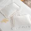 Bonlino Home Bedding Bedspread Set Quilt - Farmhouse Bedspread Summer Coverlet Bed Spreads, Lightweight Quilt Chic Vintage Bedding Ruffle Skirt Bedroom Rustic with 2 Pillow Shams (Queen, White) view 2