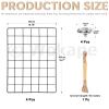 Wokape 45Pcs Wire Wall Grid Panel Accessories for Photo Display, Grid Photo Wall Panel with 16 Hooks 24 Clips 33ft Hemp Rope for Home Office Kitchen Decor (4 Pack, 15.7  11.8") view 2