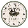 Beach House Round Clock Pacuma Toadfish Beach Decor Ocean Coastal Clocks Non Ticking Silent 12Inch Wall Clock Shabby Chic Ocean for Laundry Room Bedroom Birthday Housewarming Gift view 1
