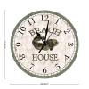Beach House Round Clock Pacuma Toadfish Beach Decor Ocean Coastal Clocks Non Ticking Silent 12Inch Wall Clock Shabby Chic Ocean for Laundry Room Bedroom Birthday Housewarming Gift view 2