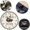 Beach House Round Clock Pacuma Toadfish Beach Decor Ocean Coastal Clocks Non Ticking Silent 12Inch Wall Clock Shabby Chic Ocean for Laundry Room Bedroom Birthday Housewarming Gift view 3