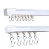 6ft Ceiling Track for Curtains, Never Rust & Enough Rollers and Hooks & Slide Quietly Curtain Track Rail for Window: Suitable for Bathroom, Shower Room, Bedroom, Hospital, RV, Camper view 1