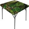 Landscape Square Table Cove, Rainforest Trees and Fresh Grass in Jungle Wildlife Nature Tropical Photo, Elastic Edge, Can Wipe Indoor/Outdoor Dining Table Cover, 44"x44" Green Brown view 2