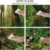 Landscape Square Table Cove, Rainforest Trees and Fresh Grass in Jungle Wildlife Nature Tropical Photo, Elastic Edge, Can Wipe Indoor/Outdoor Dining Table Cover, 44"x44" Green Brown view 3