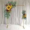 2pcs Wedding Arch Flowers Kit Decorative Sunflowers Hanging Vines Plants Faux Garlands for Wedding Reception Backdrop Decoration view 4