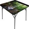 Natural Square Table Cove, Still Waterfall in Ecosystem Landscape Forest, Elastic Edge, Suitable for Kitchen Party Picnic, 44"x44" Green Brown view 2