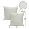 BYTIDE Dots Embroidery Silk Decorative Square Throw Pillow Covers 17 x 17 Inches Pack of 2, Luxury Soft Cushion Case Pillowcase for Couch Bed Car Bedroom Living Room, Beige view 3