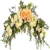 Artificial Floral Swag Floral Wreath Arch Flower Garland Front Door Wreath for Wedding Home Party Door Decor - A view 4