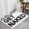 BOVEU Get Naked Bath Mat, Non Slip Absorbent Bath Rugs Funny Bathroom Dcor, White Bathroom Rugs for Tub and Shower, Machine Washable, 32" x 20", White view 1