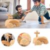 BTSEURY Easter Resurrection Scene Wooden Ornaments for The Home Table Jesus Ornaments Nativity Scene Decorations Christian Figurine Ornament view 3