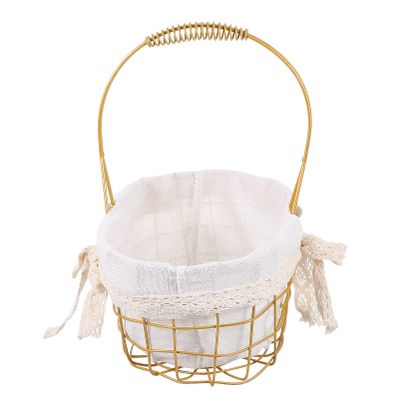 Flower Basket Ceremony Basket Rustic Flower Girl s Metal Grid Liner Organizer Brides Bath Wire Chicken Wire Egg Girls Grocery Iron Child Wedding