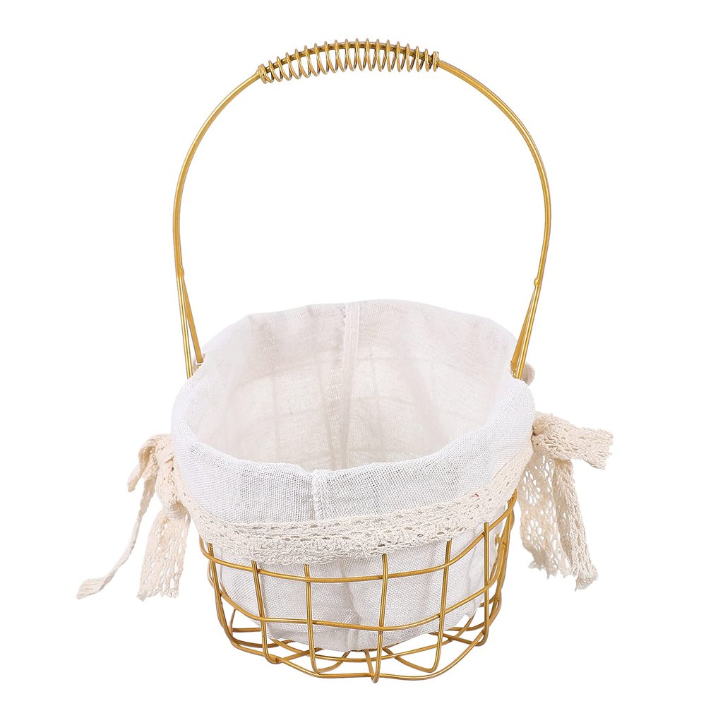 Flower Basket Ceremony Basket Rustic Flower Girl s Metal Grid Liner Organizer Brides Bath Wire Chicken Wire Egg Girls Grocery Iron Child Wedding