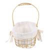 Flower Basket Ceremony Basket Rustic Flower Girl s Metal Grid Liner Organizer Brides Bath Wire Chicken Wire Egg Girls Grocery Iron Child Wedding view 1