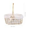 Flower Basket Ceremony Basket Rustic Flower Girl s Metal Grid Liner Organizer Brides Bath Wire Chicken Wire Egg Girls Grocery Iron Child Wedding view 2