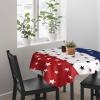 Cotton Linen Tablecloth Machine Washable Table Cover 54x54in 4th of July Independence Day Blue White Red Stars and Stripes American Flag Environmental Wrinkle Free Table Linens for Party Holiday view 3